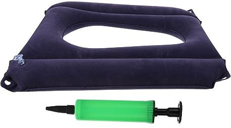 Healeved Sitzpolster für mit Wechselndem Luftdruck Aufblasbares Beflocktes PVC-sitzkissen Bequemes Sitzkissen für Bettlägerige Patienten