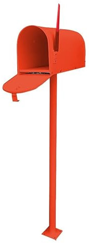 Outdoor Large Mailbox Post Box, Rural Weatherproof Standing Drop Mail Box, for Newspaper Letter, Storage Box for Home/Office/Business