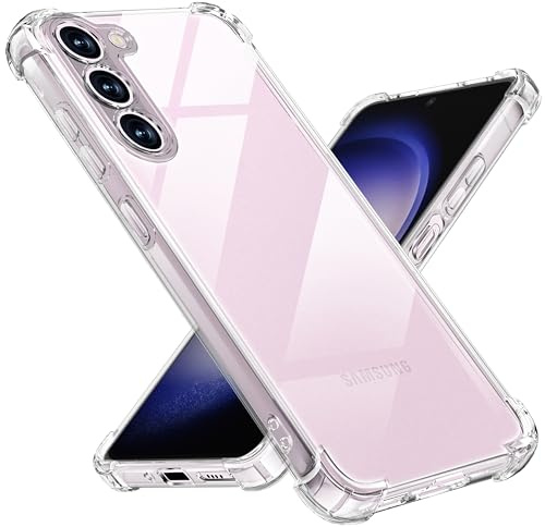 Tentoki Coque pour Samsung Galaxy S23 5G, [Coussin d'air Intégré] Anti-Jaunissement Souple TPU Bumper Coque Protection pour Samsung s23 5g, Transparente