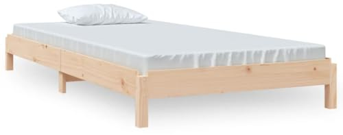 Cama apilable de 90 x 190 cm de madera maciza de pino, cama alta o litera para niños y jóvenes, ahorra espacio y es duradera para espacios pequeños