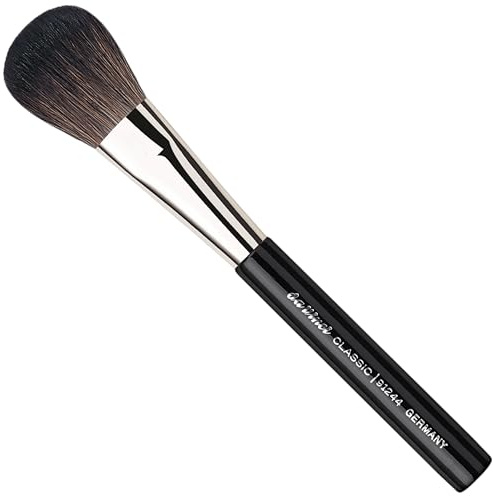da Vinci, CLASSIC Rougepinsel oval, Naturhaar, Kosmetikpinsel, Makeup Pinsel,exakte Platzierung & weiche Übergänge, handlicher Holzgriff, hochglanz schwarz, Handmade in Germany