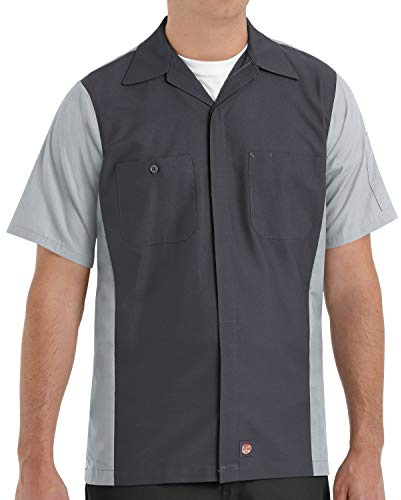 Red Kap Ripstop Crew Shirt, Short Sleeve Camisa Hombre (Pack de 1)