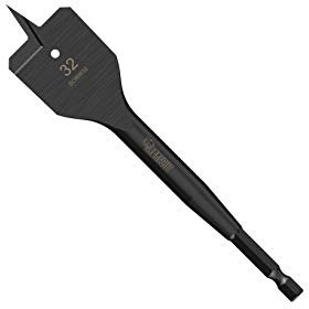 1 x SabreCut SCRIW32_1 32mm x 152mm Impact Rated Flat Wood Spade Bit for Softwood Hardwood Chipboard