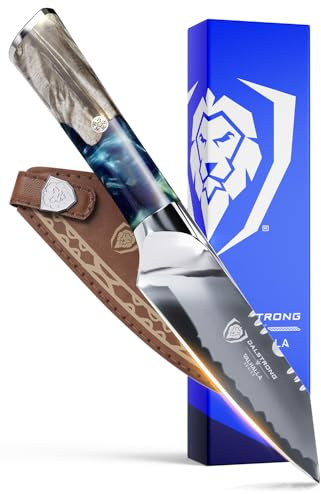 Dalstrong Paring Knife - 4 inch - Valhalla Series - 9CR18MOV HC Steel - Celestial Resin & Wood Handle - Professional Kitchen Knife Gift - Razor Sharp - w/Leather Sheath