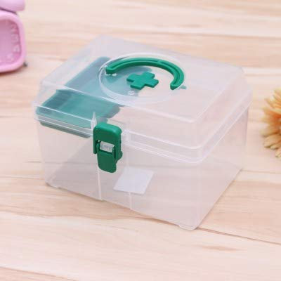 WZCXYX Kit De Primeros Auxilios Familiar, Kit De Emergencia, Portátil, Médico, para Tratamiento De Heridas, Vendaje, Caja De Almacenamiento De Viaje para Coche Familiar(Color:Verde)