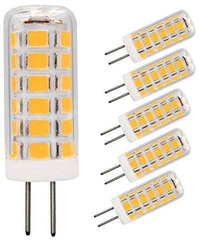 Dimmable G4 LED Light Bulbs, G4 Bi-Pin Base Lamps AC120V(Do Not Fit 12V Low Voltage) 2.5W(25W Equivalent) 260 Lumen Warm White 3000K for Home Lighting Landscape Light Ceiling Lights Chandelier, 6-Pack