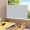 Annlera Seitenmarkise Ausziehbar 220x300 cm Grau Balkon Seitenmarkise Seiten Markise Aussen Sichtschutz Seitenmarkise Sichtschutz Ausziehbar für Balkon Terrasse Beschattung & Privatsphäre Schutz