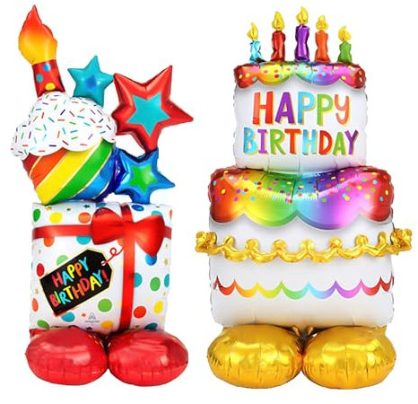 2 palloncini ad idrogeno Happy Birthday, elio, per palloncini, torte gonfiabili e regali, palloncini per feste di compleanno, adatti per bambini, adulti