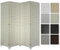 HEXIM Paravent 180x180 cm - Trennwand 4-teilig klappbar für Innenbereich - freistehend Blickfang und Dekoration multifunktional Raumtrenner (LR191-braun & weiß)