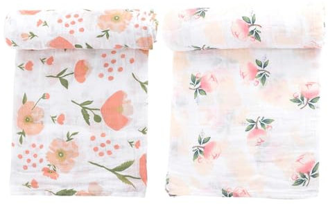 2-Teiliges Doppellagiges Baumwollgaze-Wickeltuch, Musselin-Decke, Baby-Wickeltuch, Musselin-Tuch Für Babymädchen, Extra Großes Baby-Musselin-Wickeltuch, Musselin-Wickeltuch