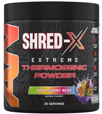 Applied Nutrition Shred X Fat Burner - ABE All Black Everything Fat Burner, Thermo Weight Management (300g - 30 Servings) (Sour Gummy Bear)