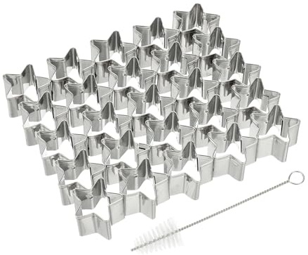 sourcing map Star Cracker Cutter, Star Cookie Cutter, Home Kitchen Utensil for Cookie Fondant Making Silver