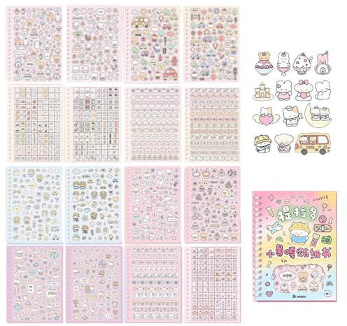 Cartone animato Scrapbook Sticker Photocard Libro autoadesivo decorativo per bambini ragazze ragazzi bella autoadesivo decorativo per artigianato