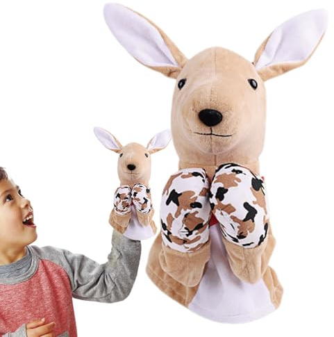 Títeres de Mano, títeres de Mano de Animales, Animal Hand Puppet con Sonidos y acción de Boxeo, Toy Plush Fanked Educational para la enseñanza Preescolar