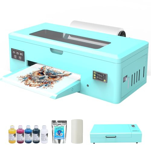 Mogolen A3 R1390 DTF Printer Bundle with Roll Feeder, White Ink Circulation System & Auto Cleaning, Multi-Material Compatible, Ideal for Custom Garment & DIY T-Shirt Printing, Bright Colors