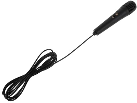 Garneck Microfono Dinamico Cablato per Karaoke con Jack 6.35mm Compatibilità, Struttura in Metallo e Plastica, Prestazioni Stabili per Amplificatori e Performance Professionali