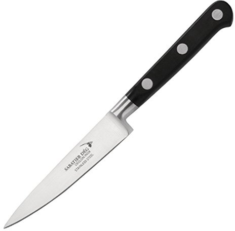 Deglon 6004010 C Couteau Office Ideal 10 cm, Argent, Noir