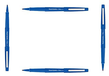 PaperMate Flair Original Faserschreiber, Strichstärke 1,0 mm, Tintenfarbe: Blau, 4 Stück