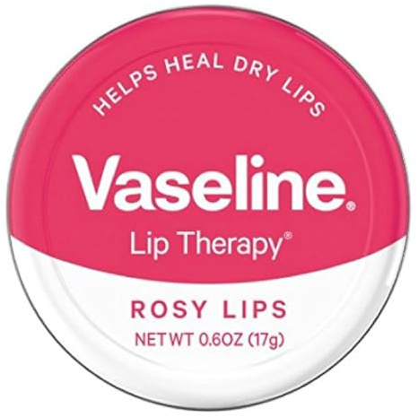 Vaseline Lip Therapy Lip Balm Tin, Rosy Lips, 0.6 oz