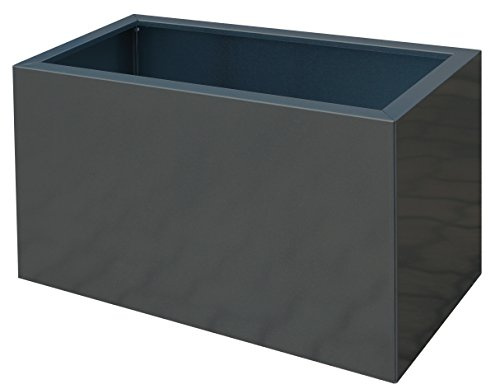 Palatino Exclusive Line Hochbeet/Pflanzkübel LOTTE aus verz. Stahl anthrazit 80 x 40, Höhe 50 cm, modular