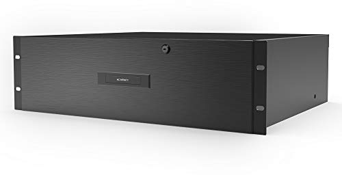 AC Infinity Rackmonterad Låda 4U med Aluminium Frontpanel, med Lås och Nyckel, för 48 cm Utrustning Server AV DJ Skåp Rack, 19-Tum