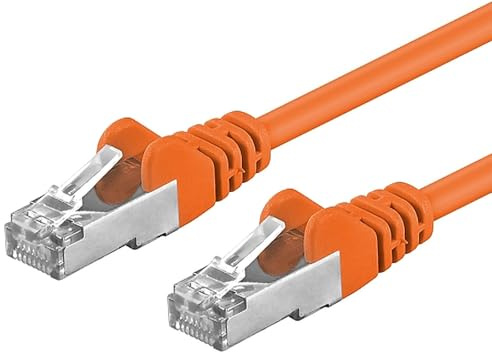 Premium Cord Patch Cable CAT6a S-FTP, RJ45-RJ45, AWG 26/7 1.5 m Orange