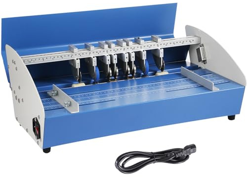 VEVOR Máquina Plegadora Eléctrica 3 en 1 de 20,5 / 520mm, Plegadora de Papel Puntaje Perforante 60 Hz, Plegadora Eléctrica de Metal Resistente para Marcado de Libros Tarjetas de Papel Ajustable