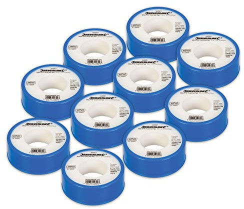 ROULEAUX (SACHET DE 10) DE RUBAN TEFLON PTFE 12 mm X 12 M