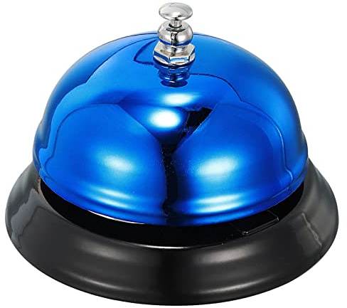 sourcing map Desk Bell 85mm(3.35) Dinner Bell Blue