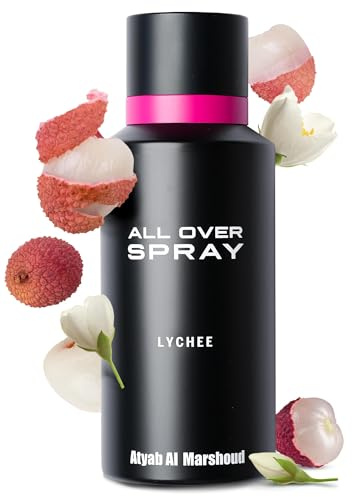 Atyab Al Marshoud Lychee All Over Spray (125mL) - Unisex, Luxurious, Long-Lasting (Up to 24 Hours), Versatile Fragrance Mist Fragrance for Men and Women
