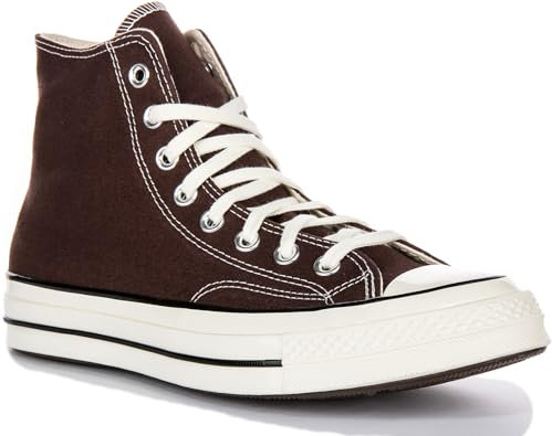 CONVERSE Damen-Sneakers in Schokoladenbraun mit Schnürung, Dunkle Wurzel Reiher Schwarz, 42 EU