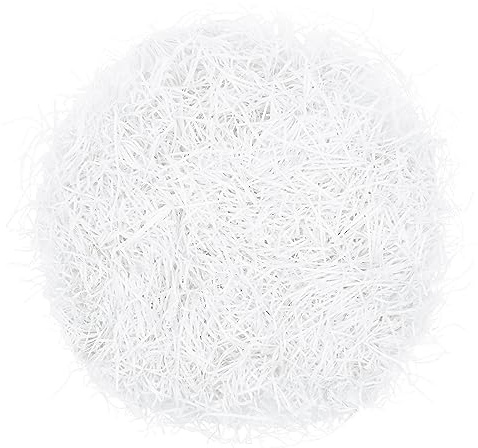 Mamiddle Paglia per Cesti Decorativa 100g Raffia per Riempimento Regali Filler per Cestini Scatola Regalo e Decorazioni Materiale per Party Matrimoni Natale (Bianco)