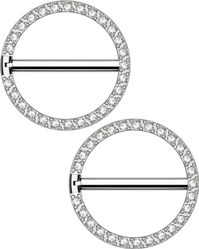 OUFER Body Piercing Titan Nippel Piercing Ringe 14G Nippel Bars Clicker Nippel Ringe Nippel Barbell Schmuck Brustwarzenpiercing