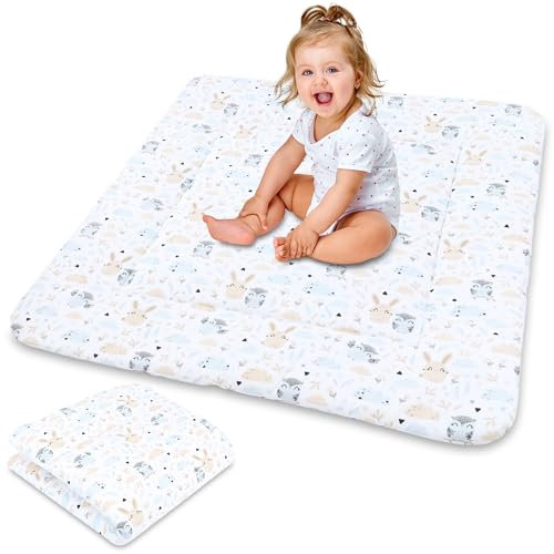 Krabbeldecke Krabbelmatte für Baby – Spielmatte Spieldecke Bodenmatte für Kinder und Babys für Kinderzimmer und Laufgitter Große faltbar waschbar Play Mat Oeko-Tex-Zertifikat