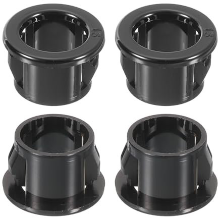 sourcing map Lot de 18 œillets ronds en nylon à clipser pour câble, diamètre de montage de 1,27 cm, œillets en plastique pour câblage