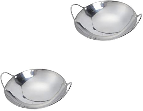 Piastra in acciaio inox pentola calda pentola di cottura pentola di cottura domestica antiaderente padella cinese pentole ristorante paella pentola piccola per cucinare pentole in metallo/* 2 pezzi/27