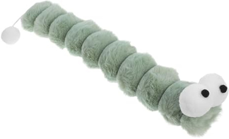 ibasenice Giocattolo Peluche Per Gatti Con Erba Gatta Interattiva, Cuscino Morbido a Forma Di Verme Per Divertimento Al Chiuso, Stimolazione Istinto e Relax Per Gattini e Animali Domestici