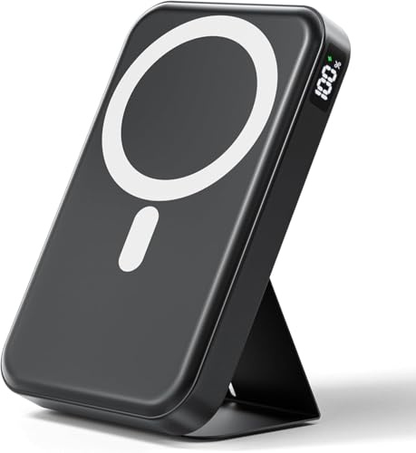 Powerbank für Magsafe, Magnetische Power Bank 10000mAh, PD 22.5W Schnellladung Kabellose Powerbank mit USB-C-Eingänge＆Ausgang und LED-Display für iPhone 17/16/15/14/13/12/Pro/Pro Max Serie.