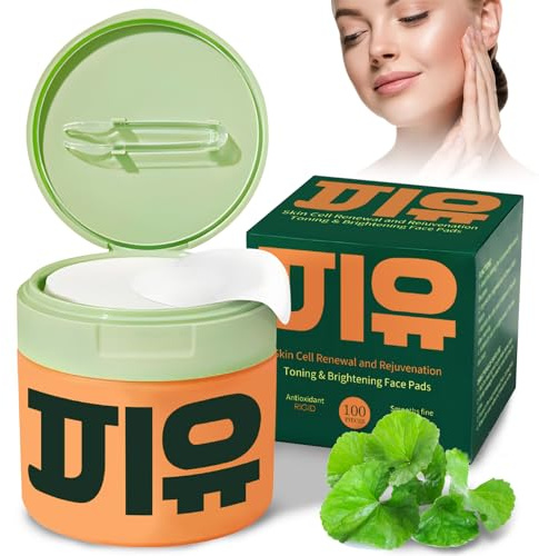 Toner Pads, 100 Stück Feuchtigkeitsspendende Baumwollpads, Toner Pad Centella Hautpflege Korean Skincare Anti-Aging, Aufhellende, Wrinkle Minimizing