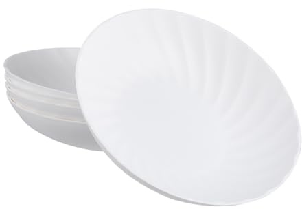 CONGARTENO 5 piezas Bandejas Redondas para Dulces y Postres Platos de Plástico PP Grueso y Duradero para Snacks para Fiestas y Cocina Reutilizable