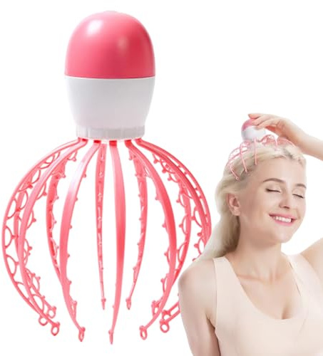 Herramienta eléctrica para masaje de cabeza,Masajeador de cabeza,Masajeador rascador de cuero cabelludo inalámbrico - de de 3 modos, masajeador de cuero cabelludo de pulpo, rascador