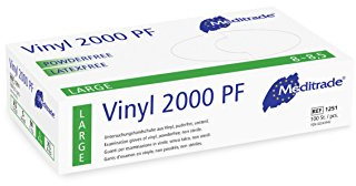 Meditrade 1251XS 2000 - Guantes de vinilo (100 unidades, sin polvo)