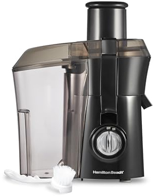 Hamilton Beach Juicer Machine, Big Mouth 3” Feed Chute for Whole Fruits and Vegetables, Easy to Clean, Centrifugal Extractor, Vegetable & Fruit Juicer, BPA Free, 800W Motor, Black
