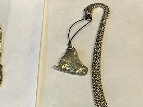 Hockey Figure Skating Ice Skate TG108 Made From Fine English Pewter On a DRAGON Bookmark POSTED BY US GIFTS FOR ALL 2016 FROM DERBYSHIRE UK