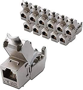 Assmann Digitus Professional DN-93615 - Módulo Keystone profesional Cat 6A, blindado, conexión de montaje sin herramientas Keystone Jack