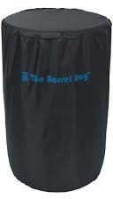 55 Gallon Straight Side Barrel Bag Cover, Black