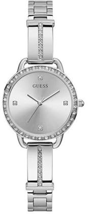 GUESS Damen Analog Quarz Uhr mit Edelstahl Armband GW0022L1