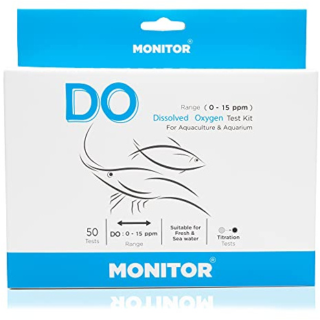 Monitor DISSOLVED Oxygen Test KIT (60 Tests) - Monitor Aquarium and aquaculture Water Quality