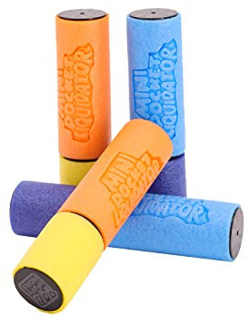 4 Foam Aqua Blasters - Water Pump Action Squirter Pistols, 13cm, Great Fun Summer Game for Kids & Adults