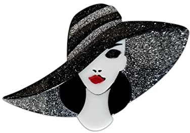Eillwin Lovely Big Hot Beautiful Lady Hat Women Brooch Pin Accessory